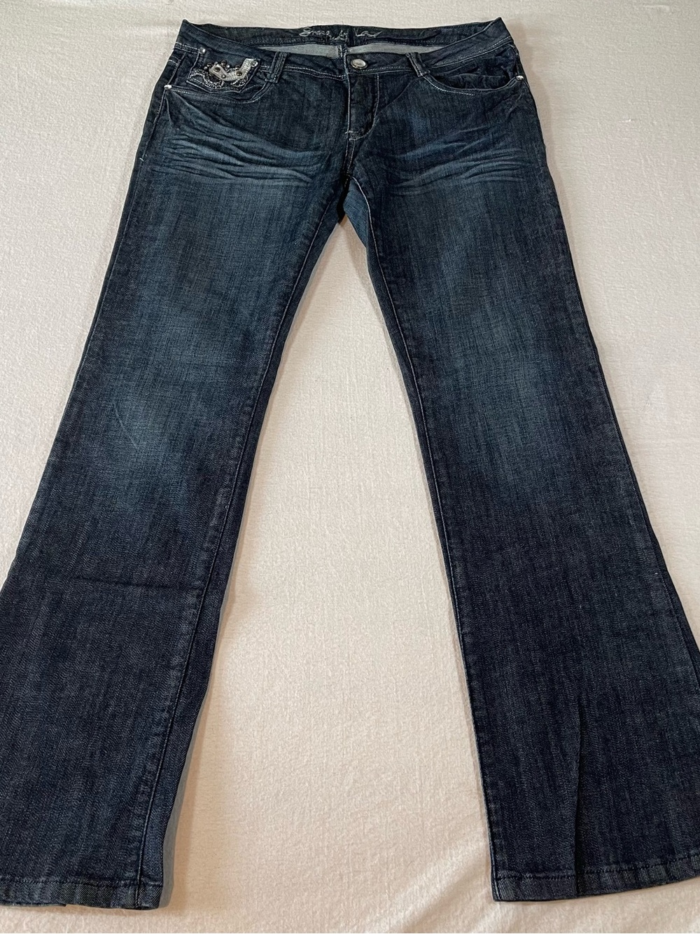 Grace in LA Dark Blue Flare Jeans